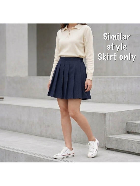 Dresses & Skirts - Navy Pleated Mini Skirt
